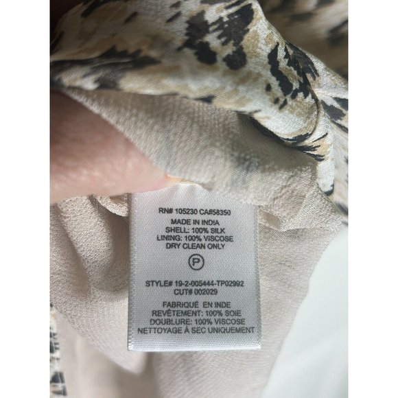 Joie Leopard Print 100% Silk Smocked Corie Keyhole A-line Blouse NEW W/TAG $228 - Picture 10 of 11